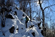 Alla piccola croce di cima Podona (1228 m) e alla grande croce dell’anticima (1183 m) da Salmezza l’8 marzo 2018 -  FOTOGALLERY